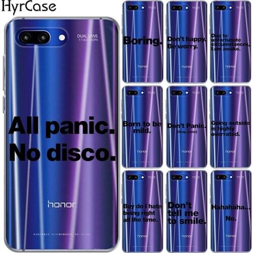 All panic No disco English Quotes Silicone Case Cover For Huawei Honor 10 20 Lite 10i 9X 8X NOVA 4 3 3I Y3 Y7 Y5 2018 Y9 2019