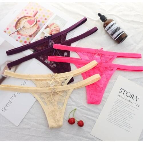 Women g-string sexy lace underwear ladies panties lingerie bikini underwear pants thong intimatewear 1pcs/lot js8026