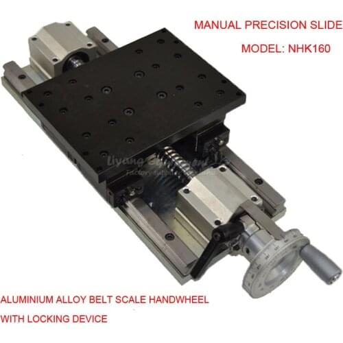 Holding Type Stroke 300mm Locking Device Manual Precision Slide NHX160 Belt Calibration Milling Machine Table