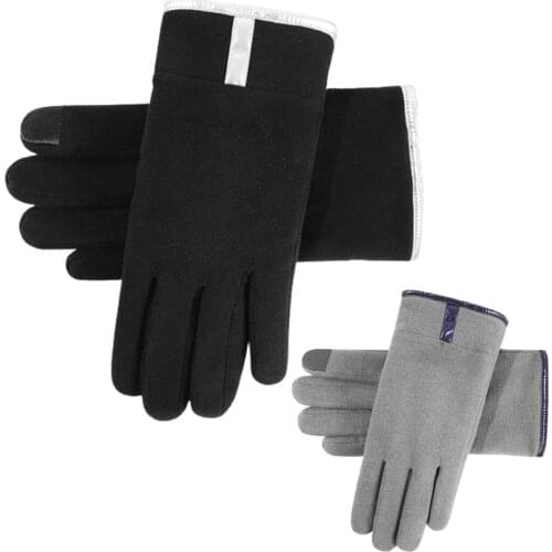 1 Pair Men Winter Running Cycling Touch Screen Thermal Windproof Warm Gloves Bicycle Gloves For Sport Winter Warm