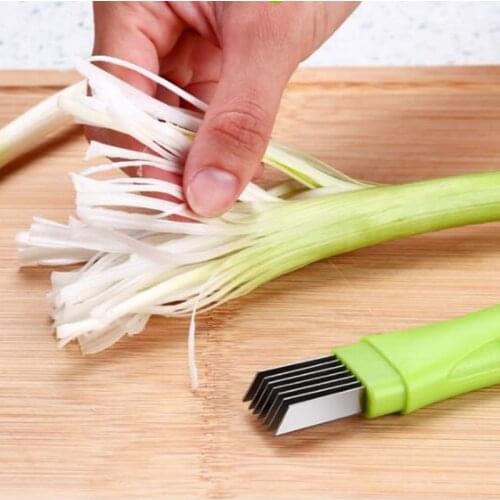 1pcs Creative Onion Cutter Knife Graters Multi Blade Tools Kitchen Slicer Cooking Scallion Vegetable Handheld Slicer