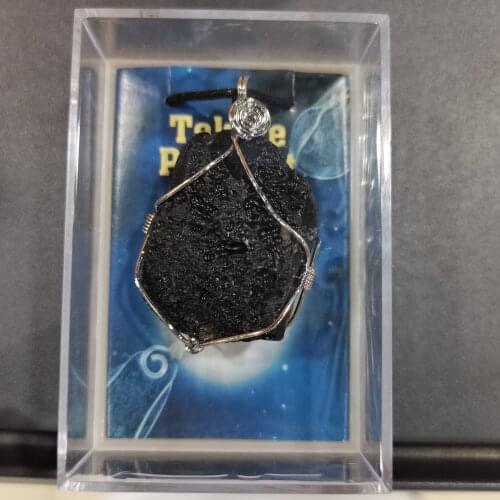 1pcs Natural Meteorites Pendant Wholesale Natural Lava Stone Pendant Necklaces For Women and Men