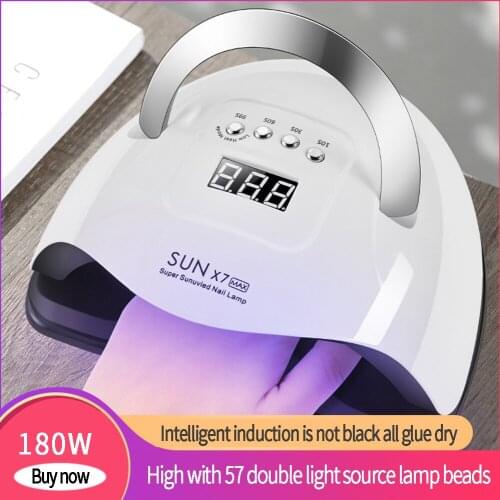 180 W Nail Dryer LED Nail Lamp UV Lamp for Curing All Gel Nail Polish With Motion Sensing Manicure Pedicure Salon Tool