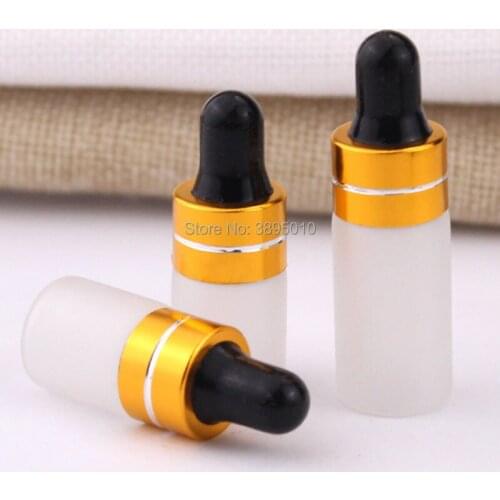 2ml 3ml 5ml frosted Glass Dropper Bottles For Essential Oil Mini Perfume Sampling portable bottles Mini Perfume Drop Vials F611