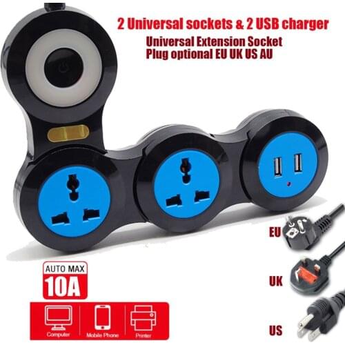 345-Position&USB outlet power strip Deformable Rotary Universal power socket converter for EU UK US AU