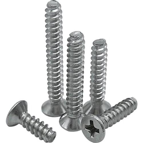 20pcs M4 M4.2 Phillips countersunk head screw flat screws self-tapping hirao bolt 6mm-30mm lenth stainless steel