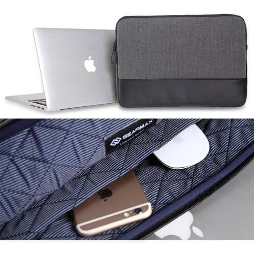 2017 Laptop Sleeve Bag Woolen+Genuine Leather Notebook Computer Handbag Case Cover for 12 Inch CHUWI Hi12 Dual System Tablet PC