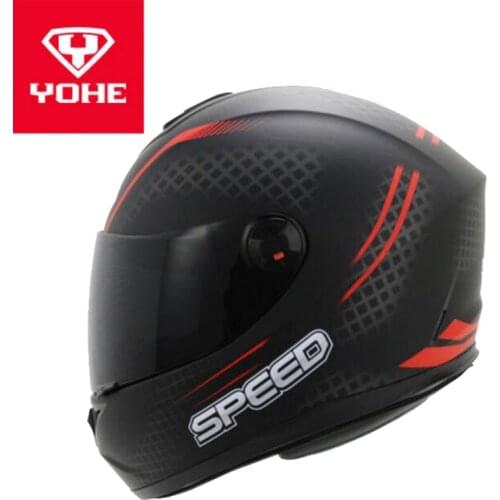 2018 Autumn Winter New YOHE Full Face Motorcycle Helmet YH966 Motocross Motorbike Helmets Made of ABS PC Lens Visor 18 colors