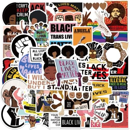 25/50PCS Fashion Inspirational Melanin Poppin Black Girl Sticker For DIY Luggage Laptop Skateboard Motorcycle Decal Stickers