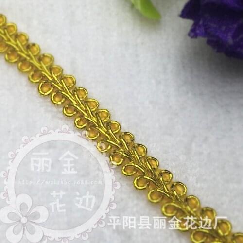 50meters Gold Silver Black Bullion Ribbon Diy Accessory Wavy Cluny Webbing Garments Hair Decorations Lace Stiching Tape Trimming