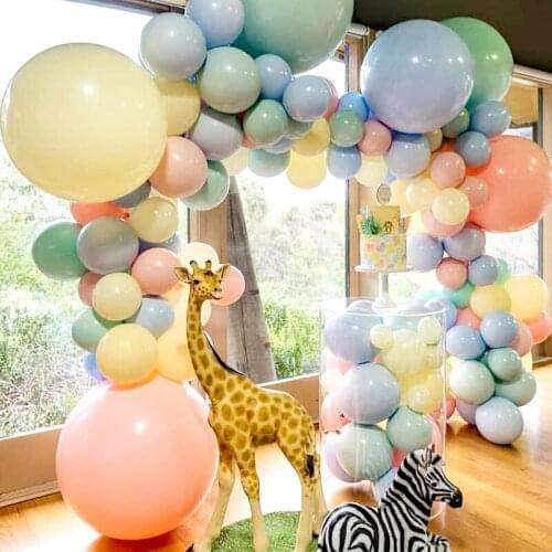 50pcs 10inch Macaron latex balloon candy color balloons Romantic INS style baloons for baby girl 1st birthday party decoration