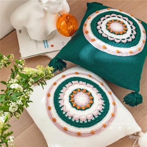 Bobo Cushion Cover For Pillows Safa Home Decor Bedroom Ethnic Pillow case Decorative knitted Cushion Covers 45X45 Pillow Case