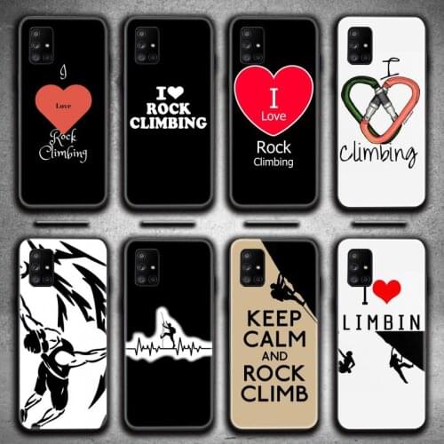 I love rock climbing Phone Case For Samsung Galaxy A52 A21S A02S A12 A31 A81 A10 A30 A40 A50 A70 A80 A71 A51 5G