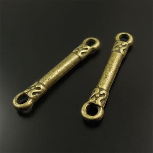 GraceAngie 38384 Antiqued Bronze Vintage Alloy Stick Pendant Connector charm Accessories Fashion Jewelry Accessory 40pcs