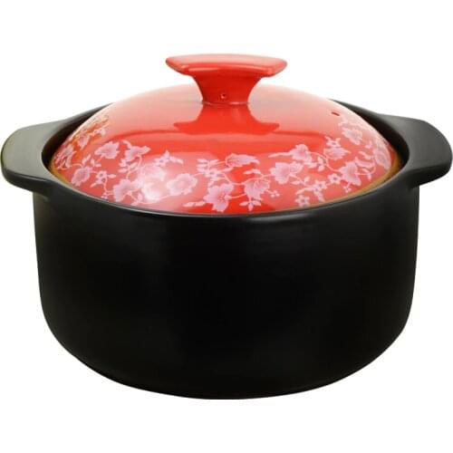 Ceramic stew pot casserole cooker soup pot with lid