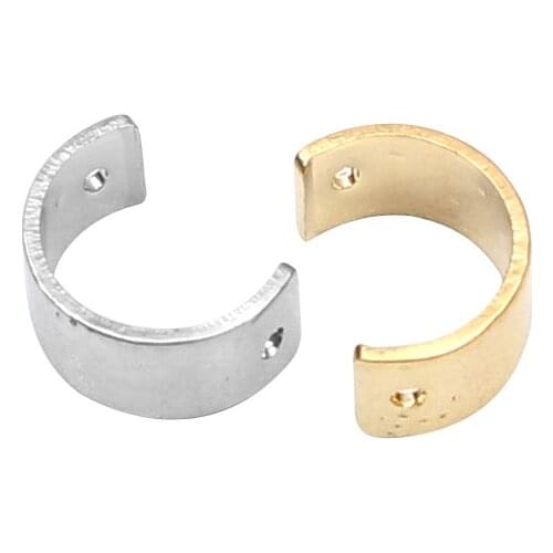 20Pcs 10X5mm Copper Semicircle Charm Pendant Connectors For DIY Necklace Bracelet Components For Jewelry Marking Accessories