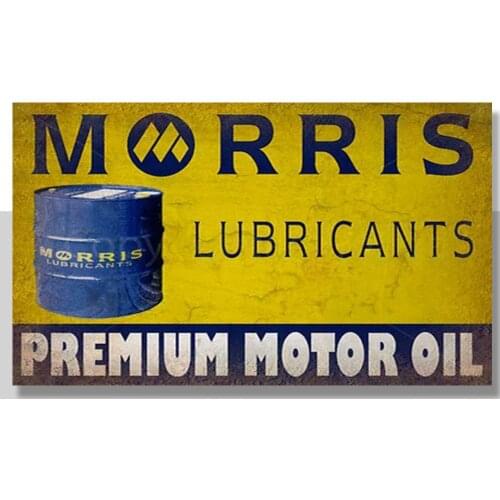MORRIS LUBRICANTS MOTOR OIL METAL TIN SIGN POSTER WALL PLAQUE