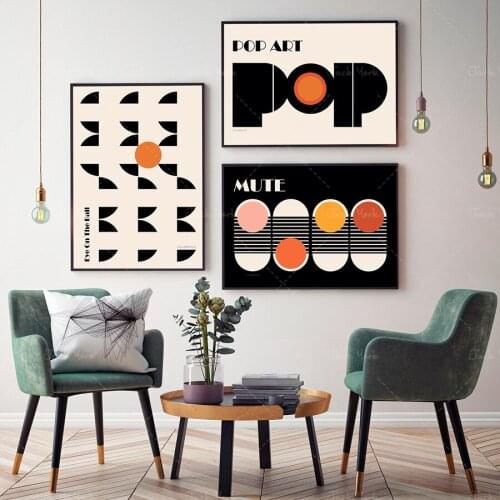 MUTE | Minimalist Wall Art, Retro Style Pop Art Poster, Contemporary Design