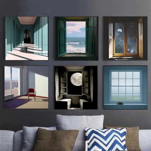 Abstract Still Life Modern Window Landscape Canvas Paintings Posters and Prints Wall Art Pictures Living Room Home Decor Cuadros