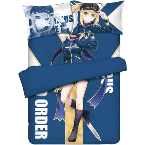 Japanese Anime Fate Bedding Sheet Bedding Sets Bed cover Pillow Case 4PCS