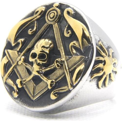 Size 7-14 New Design Huge Heavy Skull Ring 316L Stainless Steel Cool Man Big Skull Pirate Ring