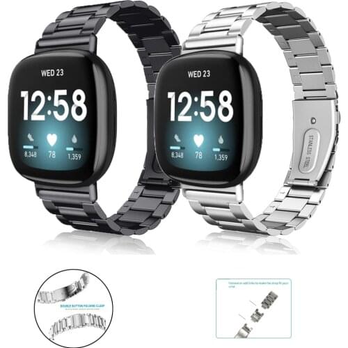 Stainless Steel Watchband for Fitbit Versa 3 Smart Watch Strap Metal Band for Fitbit Sense/Versa 3 Correa Bracelets Accessorises