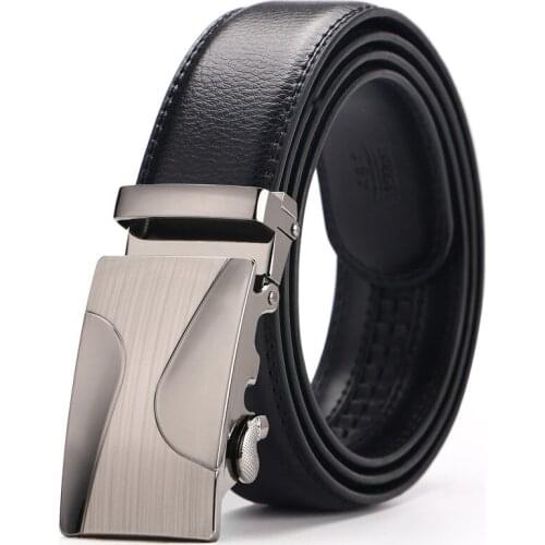 Men Designer Belt 2020 Cowhide Genuine Leather Belts For Men Luxury Brand Automatic Buckle Strap Brown Black Girdle Wide 3.5cm