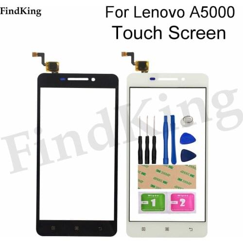 5'' High Mobile Phone Touch Panel Sensor For Lenovo A5000 Touch Screen Digitizer Panle Front Glass Lens Touchscreen Adhesive