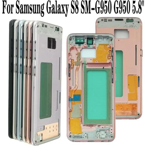Shyueda 100% New For Samsung Galaxy S8 SM-G950 G950 5.8" Front Middle LCD Screen Housing Frame Bezel