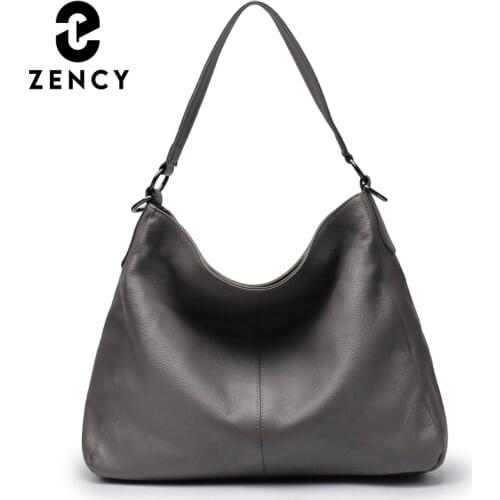 Zency Large Capacity Anti-theft Womens Hobos Shoulder Bag 2021 Simple Design Handbag Fashion Elegant Female Crossbody Bag Black