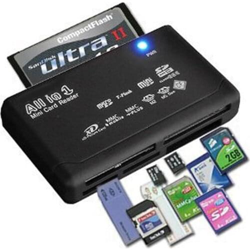 All In One Card Reader USB 2.0 SD Card Reader Adapter Support TF CF SD Mini SD SDHC MMC MS XD New