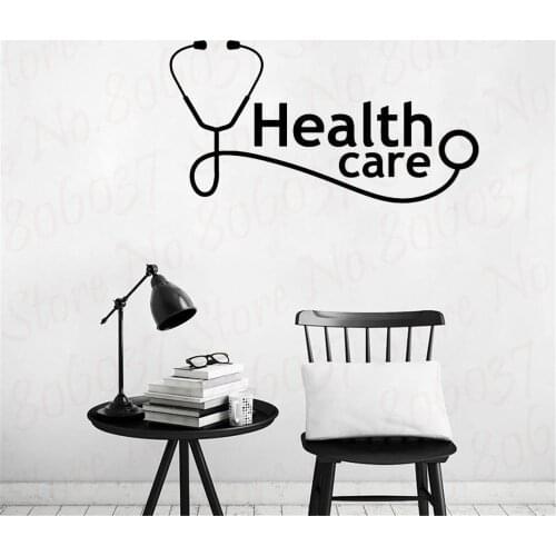 Vinyl Wall Decal Health Care Hospital Clinic Decoration Phonendoscope Stickers Mural Stickers Mural WL1852