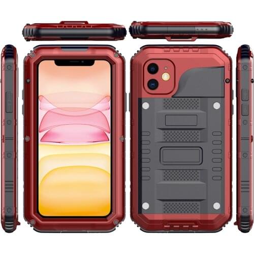 Waterproof Case for iPhone 11, Heavy Duty Military Grade Armor Metal Case, Full Body Protective Shockproof Dustproof Str