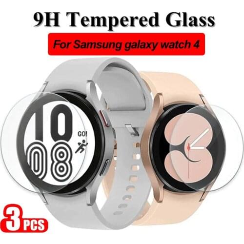 3Pcs Protective Glass For Samsung Galaxy Watch 4 Classic 42mm 46mm Watch4 40mm 44mm Clear Tempered Glass Film Screen Protector