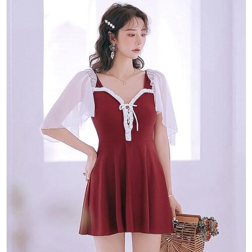 Swimsuit Women 2021 Whole Sexy One Piece With Push Female Beach Summer New Plus Size Skirt Print Polyester Sierra Surfer