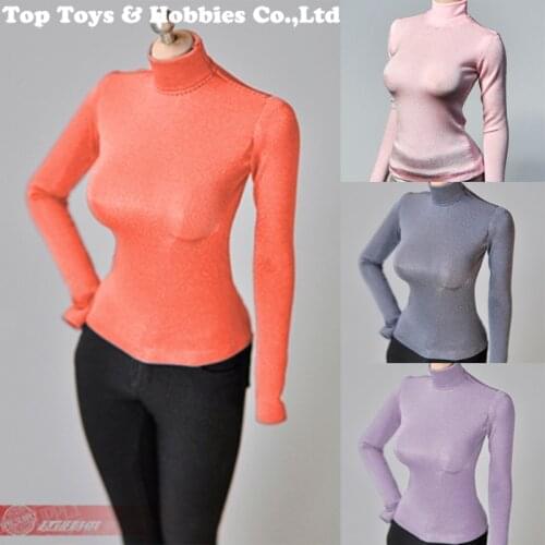 1/6 Scale Female Long Sleeve Top Model Turtleneck Tights Clothing Toys For 12inch Woman Action Figure Body Doll