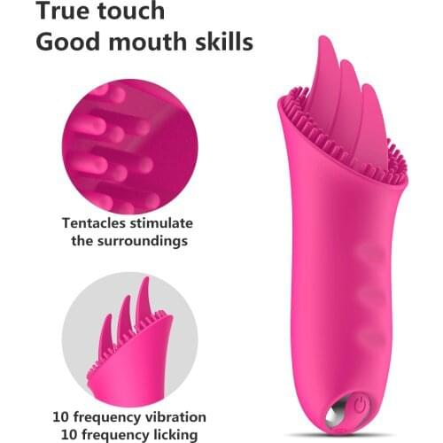 10 frequency vibration USB Charging Tongue Licking Vibrator Masturbation Clitoral Stimulation Orgasm Tease Sex Toys for Women