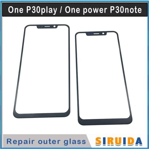 10Pcs Front Outer Screen Glass Lens For Motorola Moto One OnePower Power P30 Play Note XT1941 LCD Touch Screen Cover Replacement