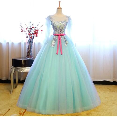 100%real butterfly sleeve beading cosplay ball gown princess medieval dress Renaissance Gown queen Victoria/ball gown/Belle Ball