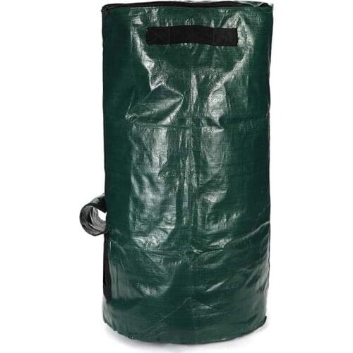 2Pcs 80L Organic Waste Kitchen Garden Yard Compost Bag Portable Environmental PE Cloth Planter 45X80CM