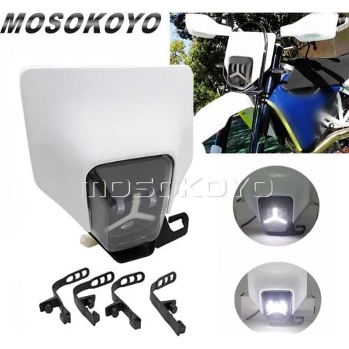 2500800100028 LED Headlight Mask Kit for 250/300/350/450/501/701 FE TE 2014-2020 Dirt Bike MX Enduro Headlamp Fairing