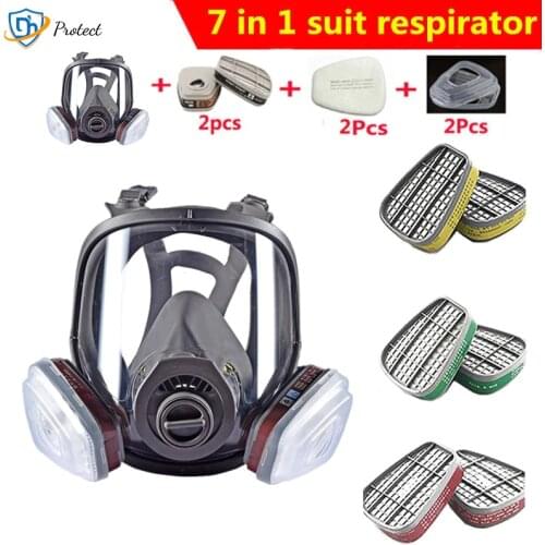 3 interface 6800 mask combination 6001/SJL filter With 5N11 filter cotton / 501 filter box Respirator gas mask