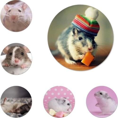 58mm Graffiti Rat Wearing Glasses Ist Banksy Icons Pins Badge Decoration Brooches Metal Badges For Backpack Decoration