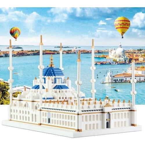 6850pcs+ Romantic Turkish Castle Building Blocks World Famous Architecture Micro Brick YZ077 Diamond Block Toys For Children