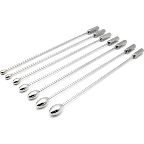 7pcs Male Chastity Stainless Steel Horse Eye Urethral Sound Dilator Plug G-spot Stimulate Sex Toys for Men Masturbate Penis Plug