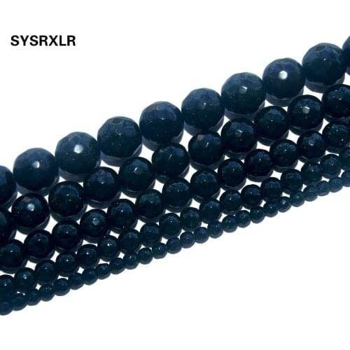 Free Shipping Faceted Natural Stone Green Sand Loose Beads For Jewelry Making DIY Bracelet Material 4/6/8/10/12 MM Strand 15