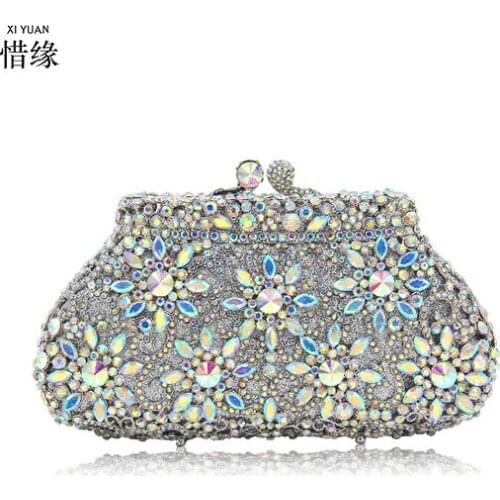 XIYUAN BRAND 2018 New Fashion Multicolor Small Clutch Evening Bags Kniting Day Clutches Straw Handbags Women Messenger Bag Purse
