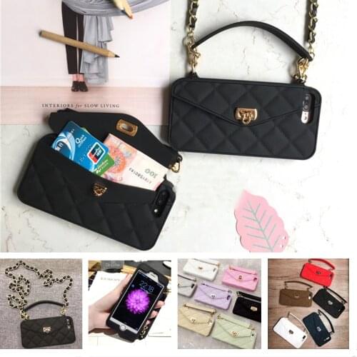 Wallet Case For iPhone 11 Pro Max SE 2020 XR X 10 8 7 6s 6 Plus XS Max Soft Silicone Cards Handbag Purse Phone Cover Long Chain