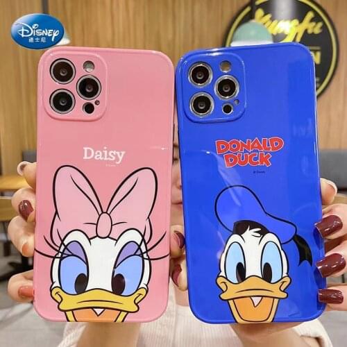 Disney pink Daisy Donald Duck phone case For iphone 12pro 11 Pro Max XS MAX XS X glossy cover For iphone 7 8 Plus XR case