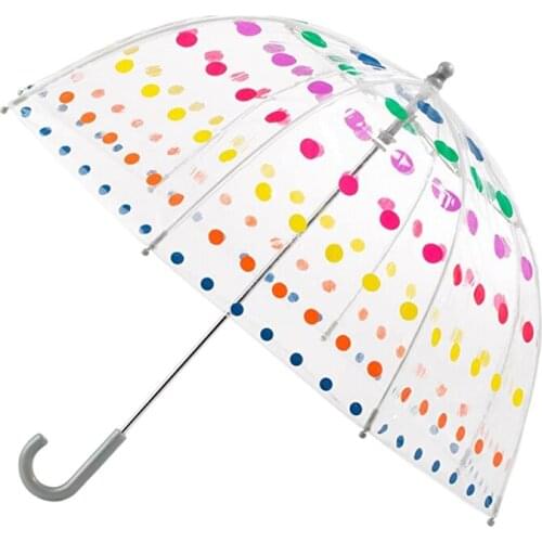 Kids Clear Bubble Umbrella Mens and Womens Childrens Umbrellas Transparent Long Handle Fashion Umbrella